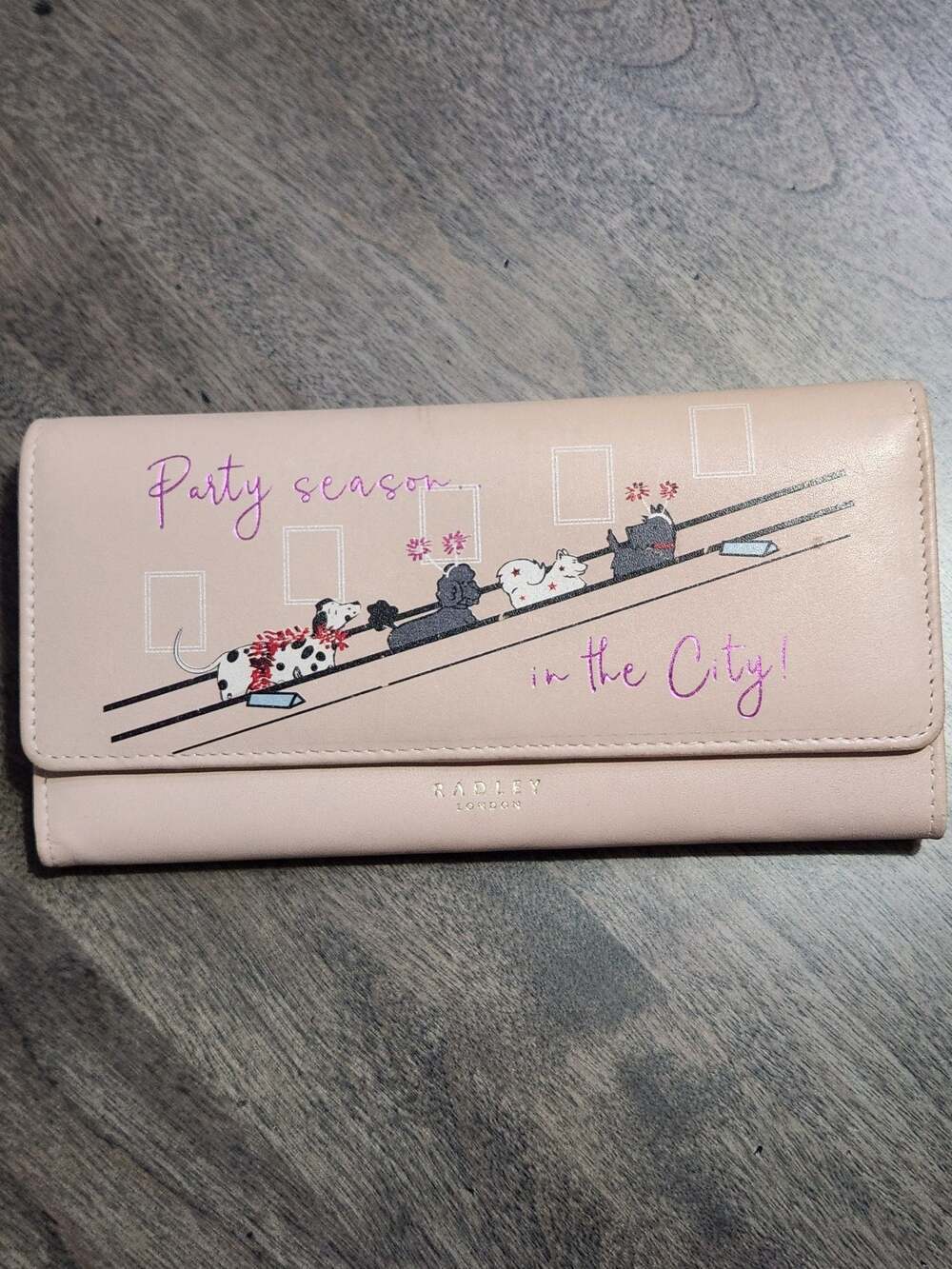 Radley London Party Season Large Leather Flapover Matinee Wallet
